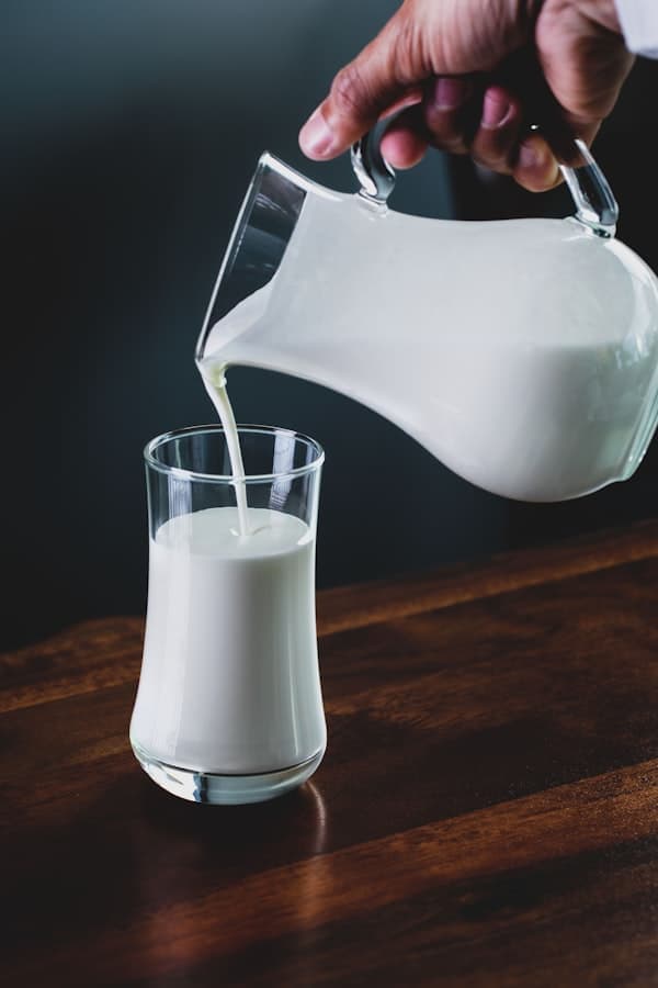 Fresh cow milk representing purity